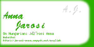 anna jarosi business card